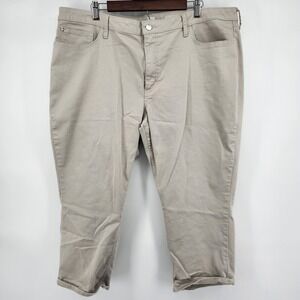 Lee‎ Riders Womens Midrise Capri Pants Tan Size 22W